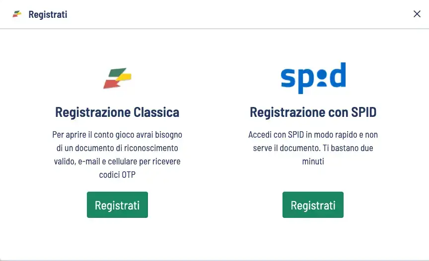 Registrazione Eurobet
