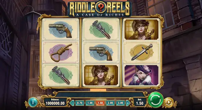 Schermata di gioco di Riddle Reels: A Case of Riches