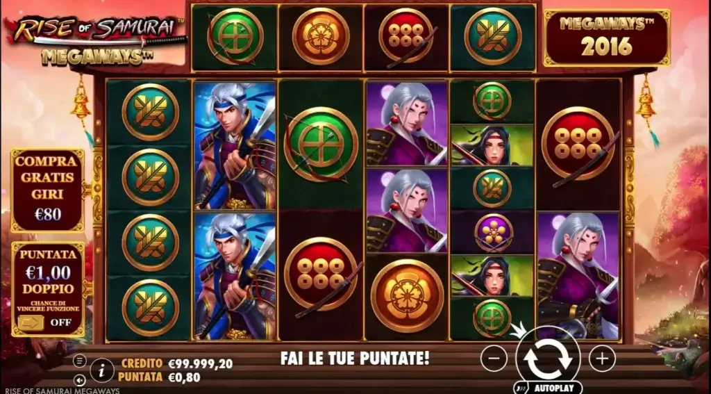 La slot machine online Rise of Samurai Megaways