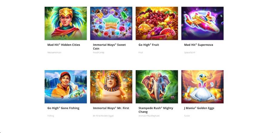 Lista delle slot di RubyPlay
