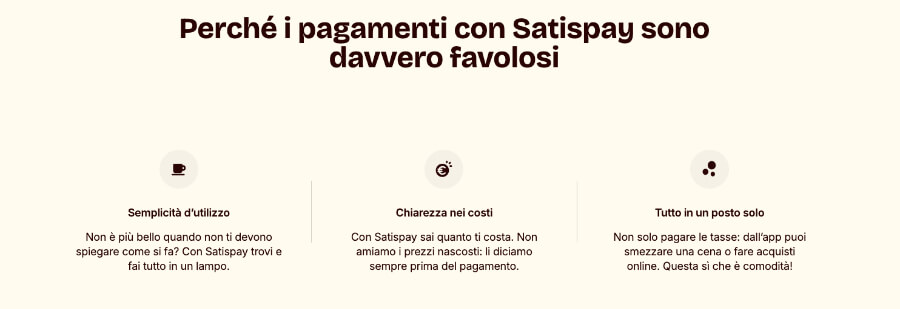 Vantaggi nell'utilizzare Satispay