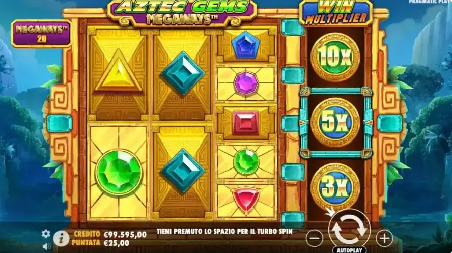 Gioco sulla slot Aztec Gems Megaways