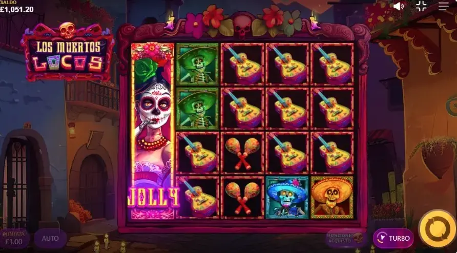 Giro dei rulli della slot online Los Muertos Locos