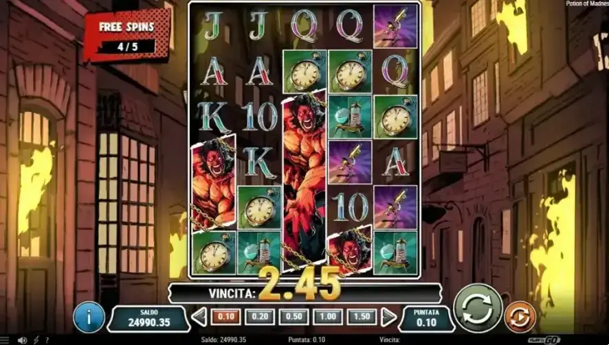 Giocata sui rulli della slot Potion of Madness