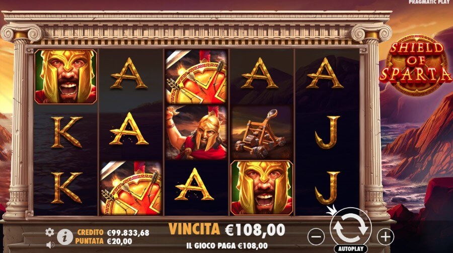 Slot Shield of Sparta: giocata sui rulli