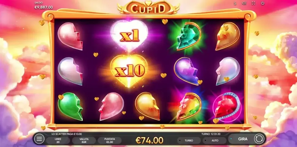 Video slot Cupid - Gioco bonus Dolce Metà