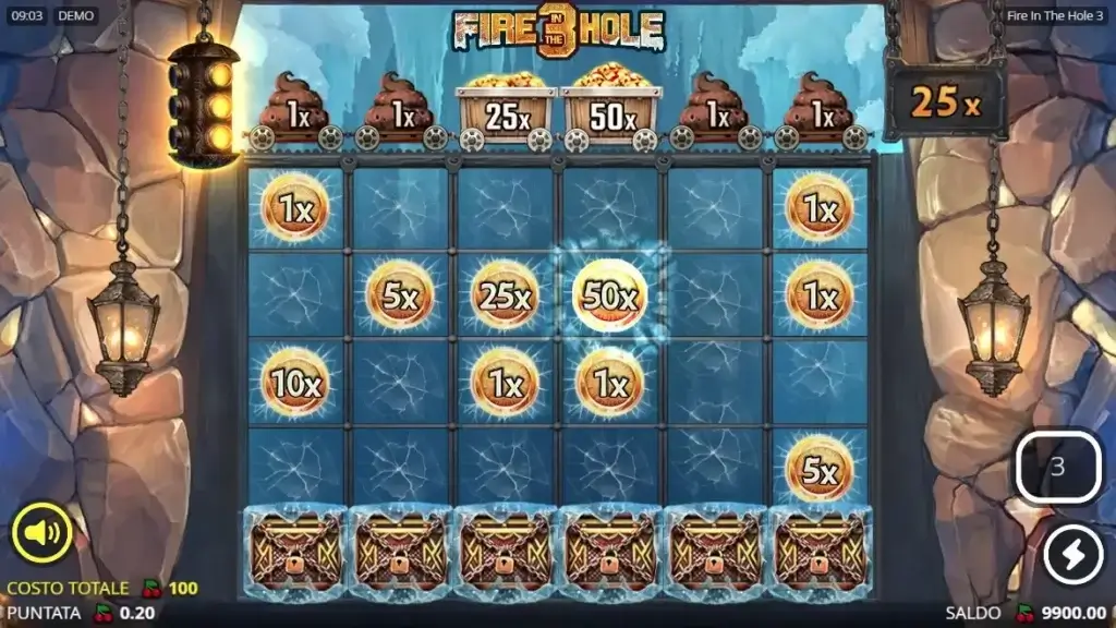 La funzione Lucky Wagon Spin della slot digitale Fire in the Hole 3
