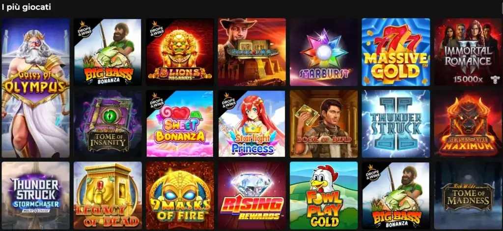 Slot più giocate su JackpotCity casinò