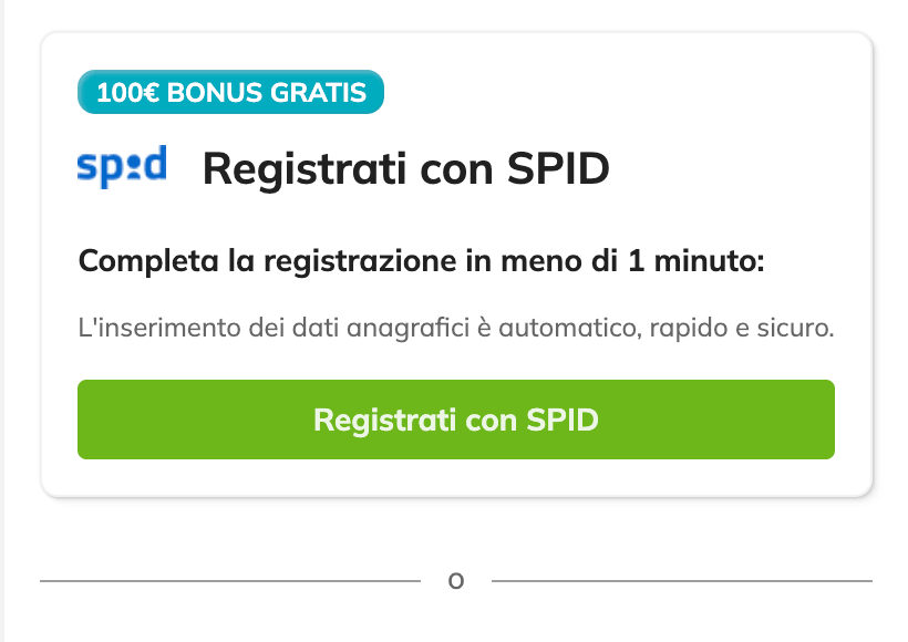 Bonus SPID Starcasinò