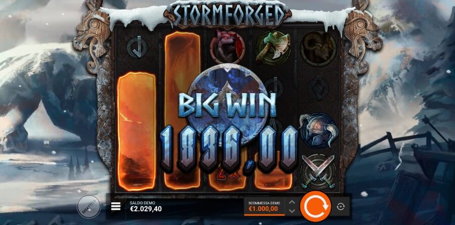 Vincita importante nella slot Stormforged