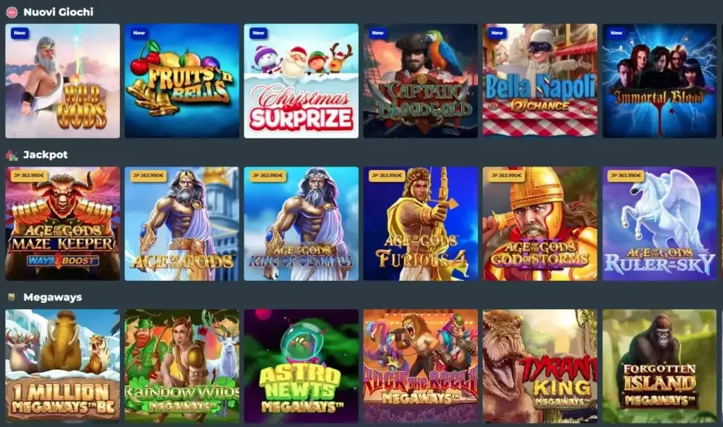 Video slot di Sunbet casinò