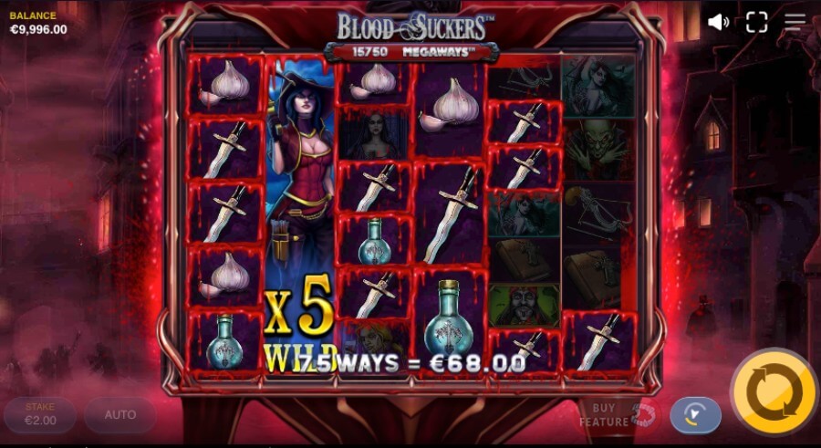 Super wild in azione nella slot Blood Suckers Megaways
