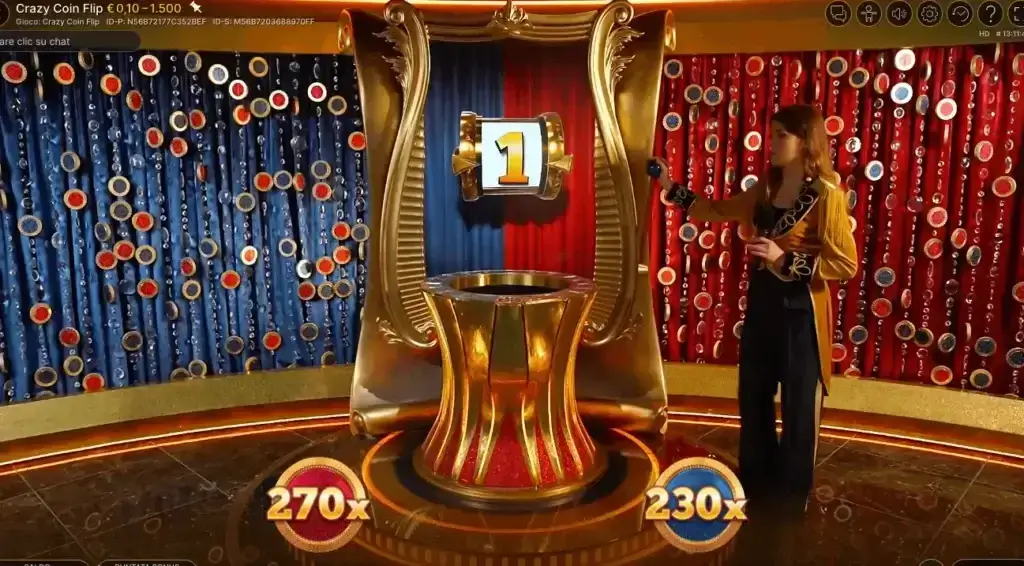 Svolgimento del gioco Crazy Coin Flip