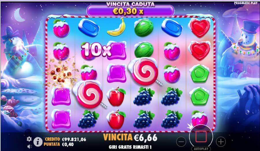Funzione speciale della slot Sweet Bonanza Xmas