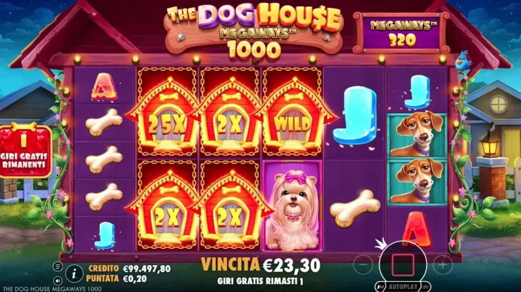 The Dog House Megaways 1000 slot online - Funzione Super Giri