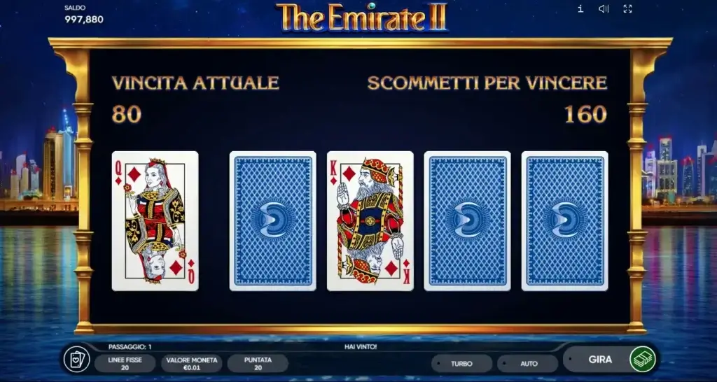 La funzione Scommessa nel gioco di slot online The Emirate 2
