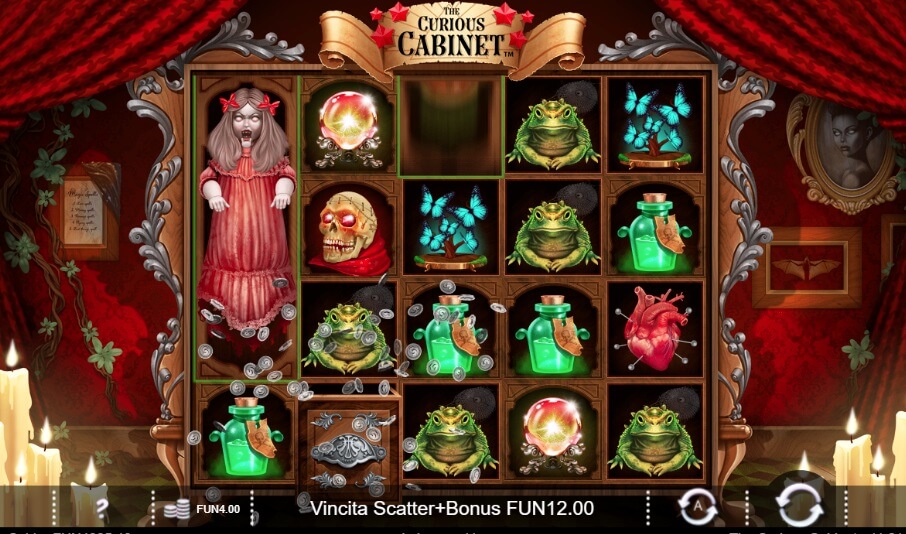 Sulla slot online The Curious Cabinet è arrivata una terrificante bambola espandibile!