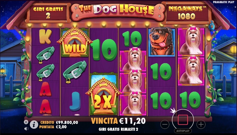Sticky Wilds Free Spins - The Dog House Megaways slot
