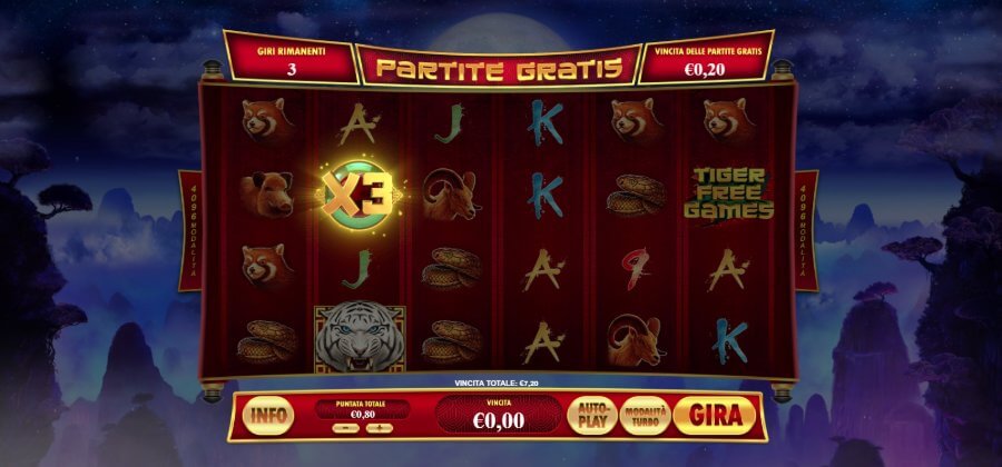 Moltiplicatore di vincita: slot Tiger Claw