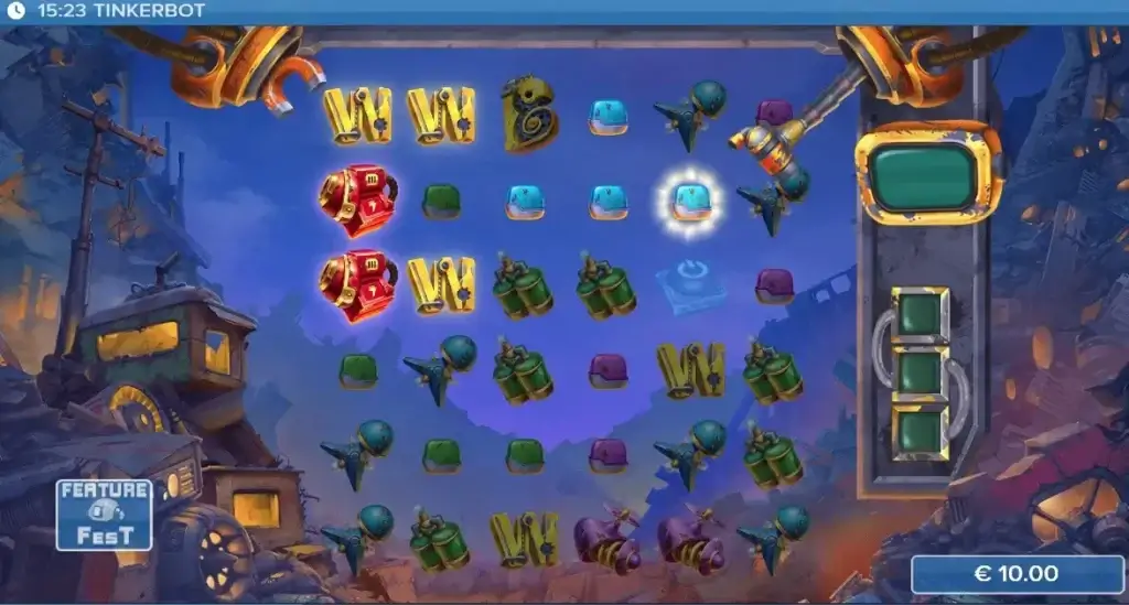 Tinkerbot slot: giro dei rulli
