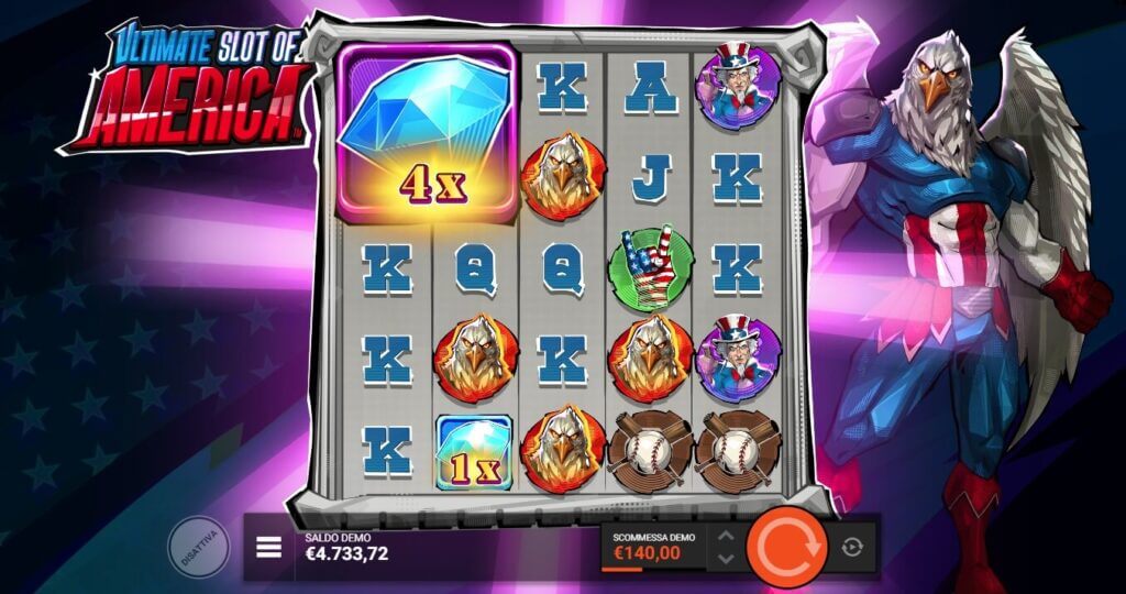 Ultimate Slot of America - funzione Cluster di Gemme