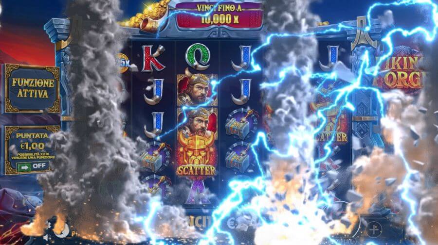 Gameplay della slot Viking Forge