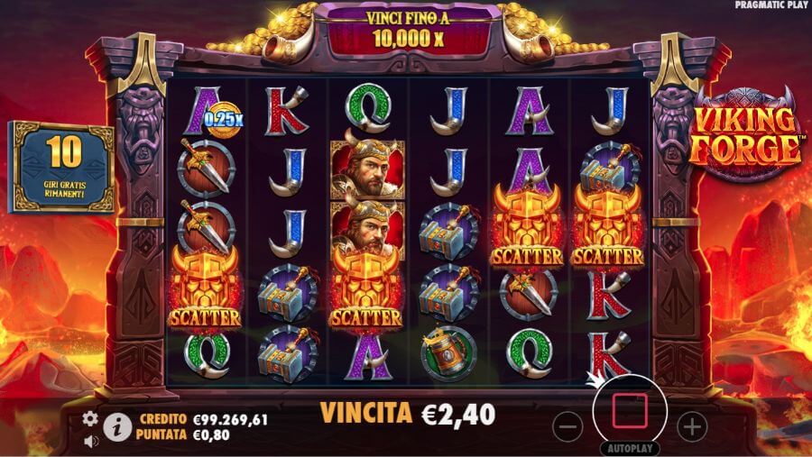 Scatter sui rulli della slot Viking Forge