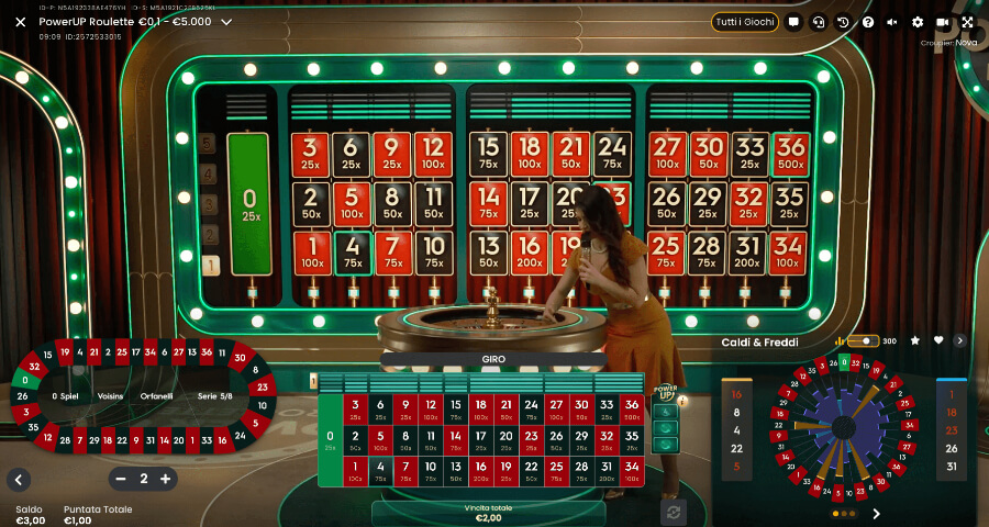 Vincita su PowerUP Roulette