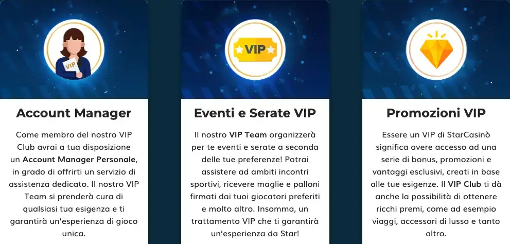 Vantaggi del VIP club di StarCasinò