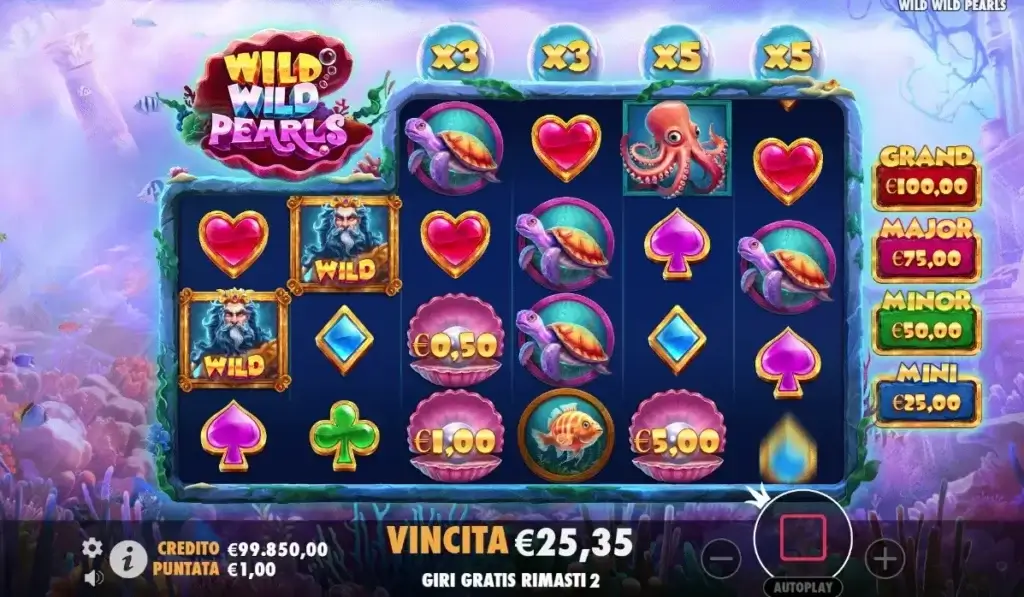 Funzione speciale della slot Wild Wild Pearls