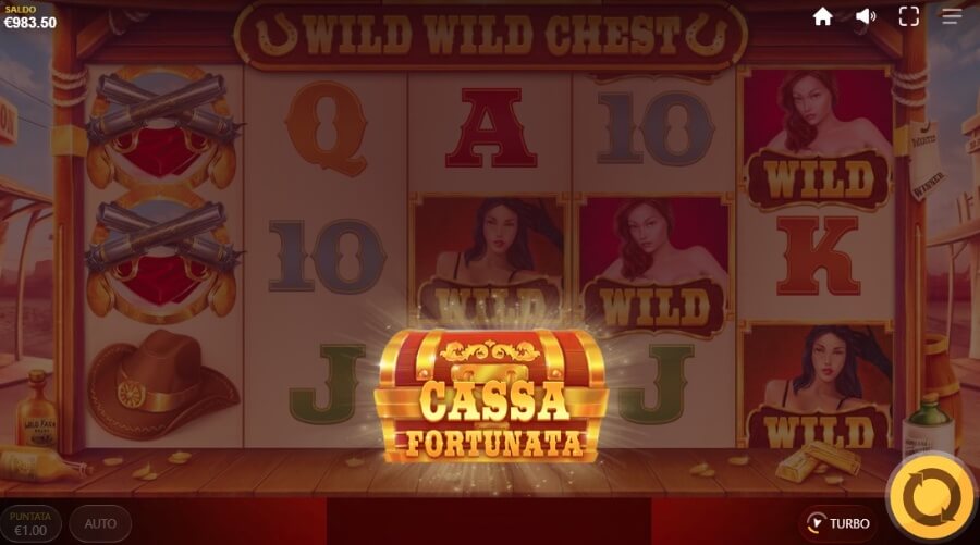 Opzione Cassa Fortunata della slot Wild Wild Chest