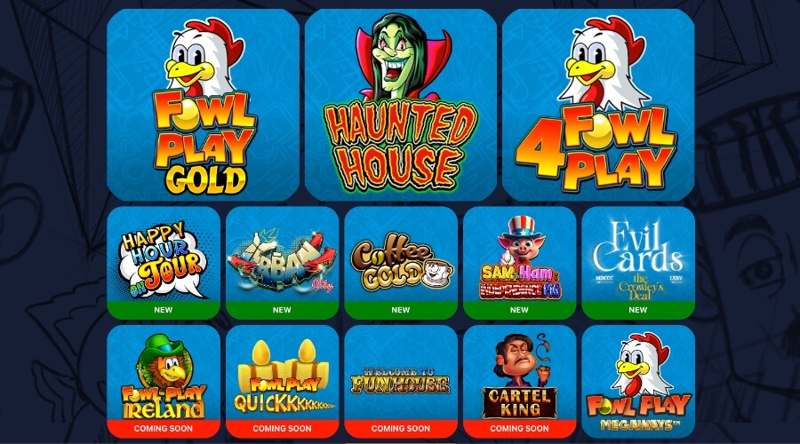 Lista dei giochi e slot WMG
