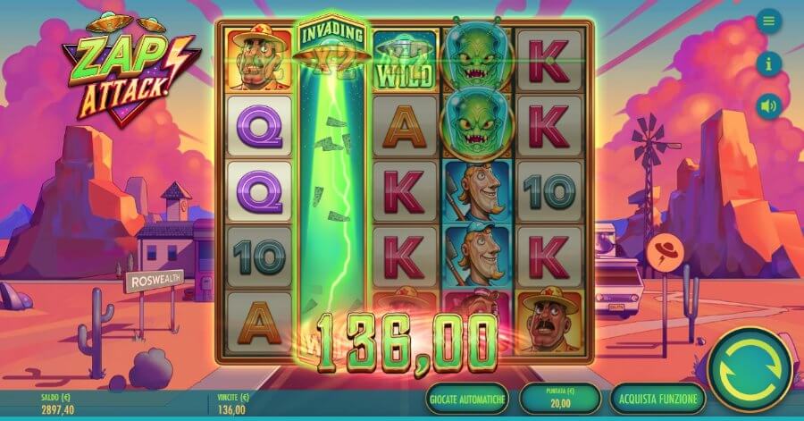 Moltiplicatori slot Zap Attack